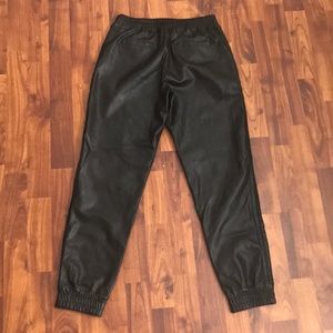 Faux leather pants